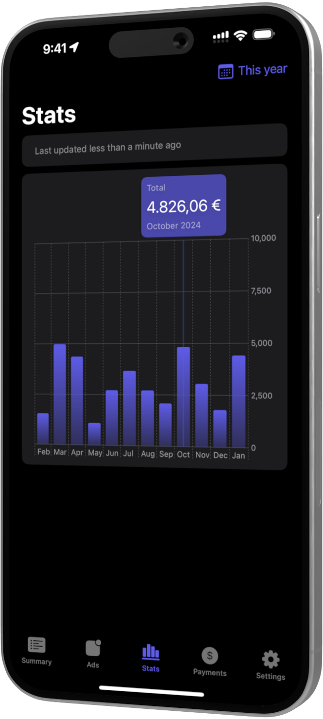 AdMate iPhone Stats EN