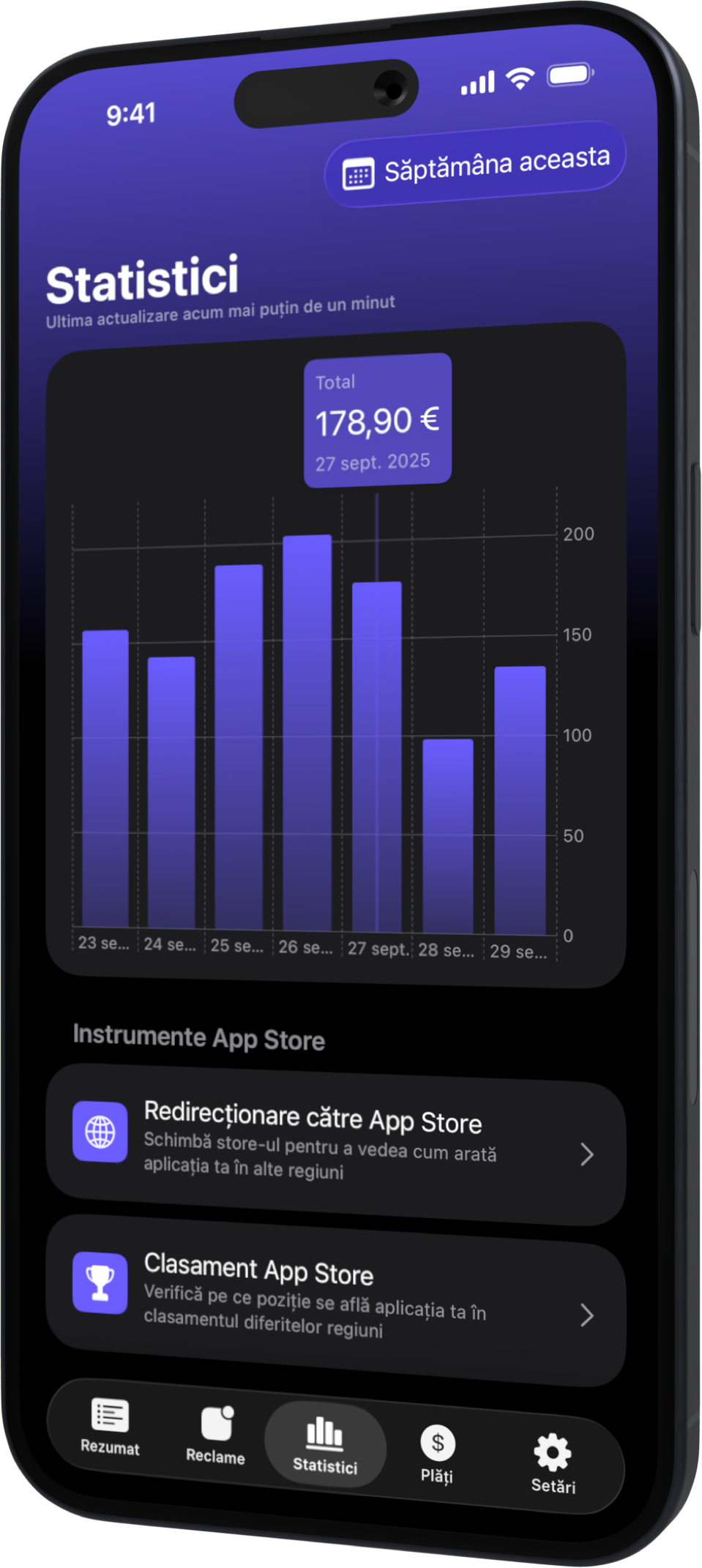 AdMate iPhone Stats RO