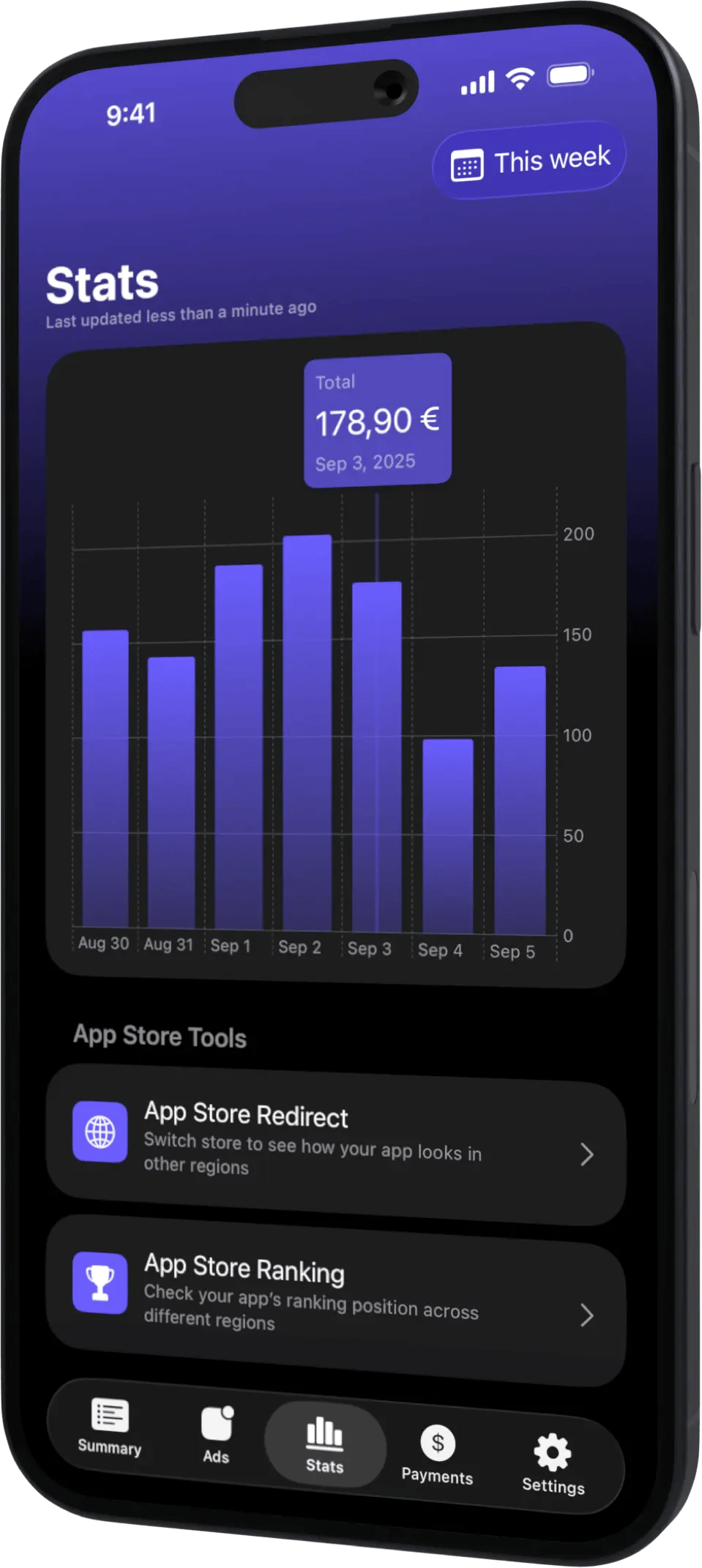 AdMate iPhone Stats EN