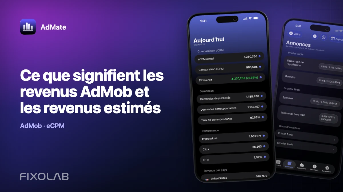 Ce que signifient les revenus AdMob et les revenus estimés