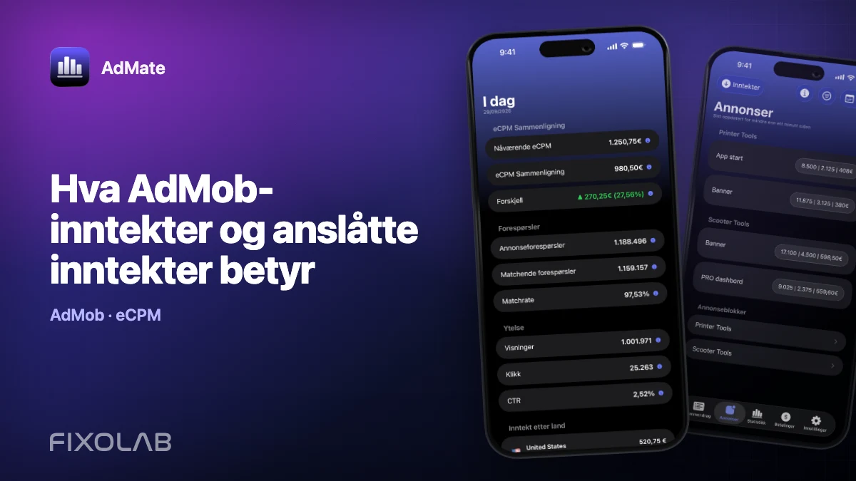 Hva AdMob-inntekter og anslåtte inntekter betyr