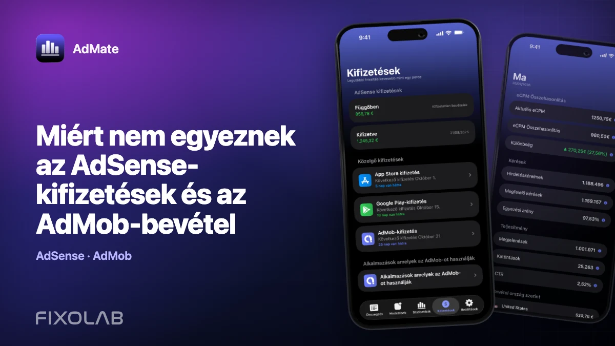 Miért nem egyeznek az AdSense-kifizetések és az AdMob-bevétel
