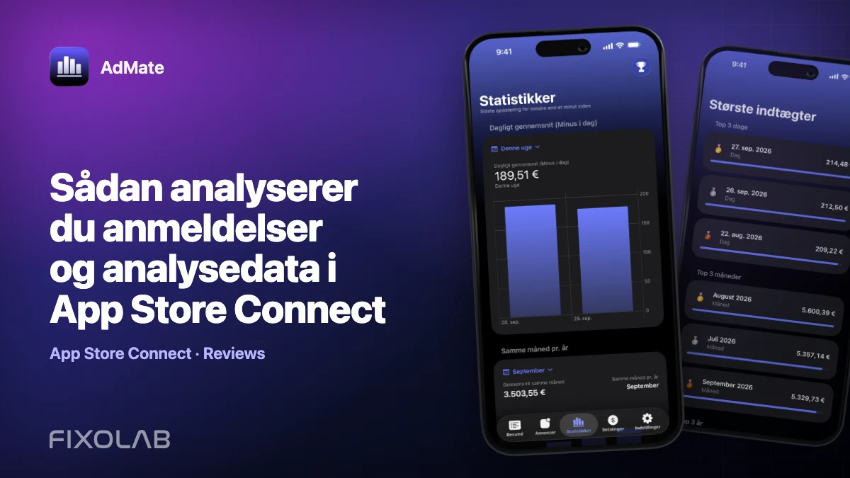 Sådan analyserer du anmeldelser og analysedata i App Store Connect Sådan analyserer du anmeldelser og analysedata i App Store Connect