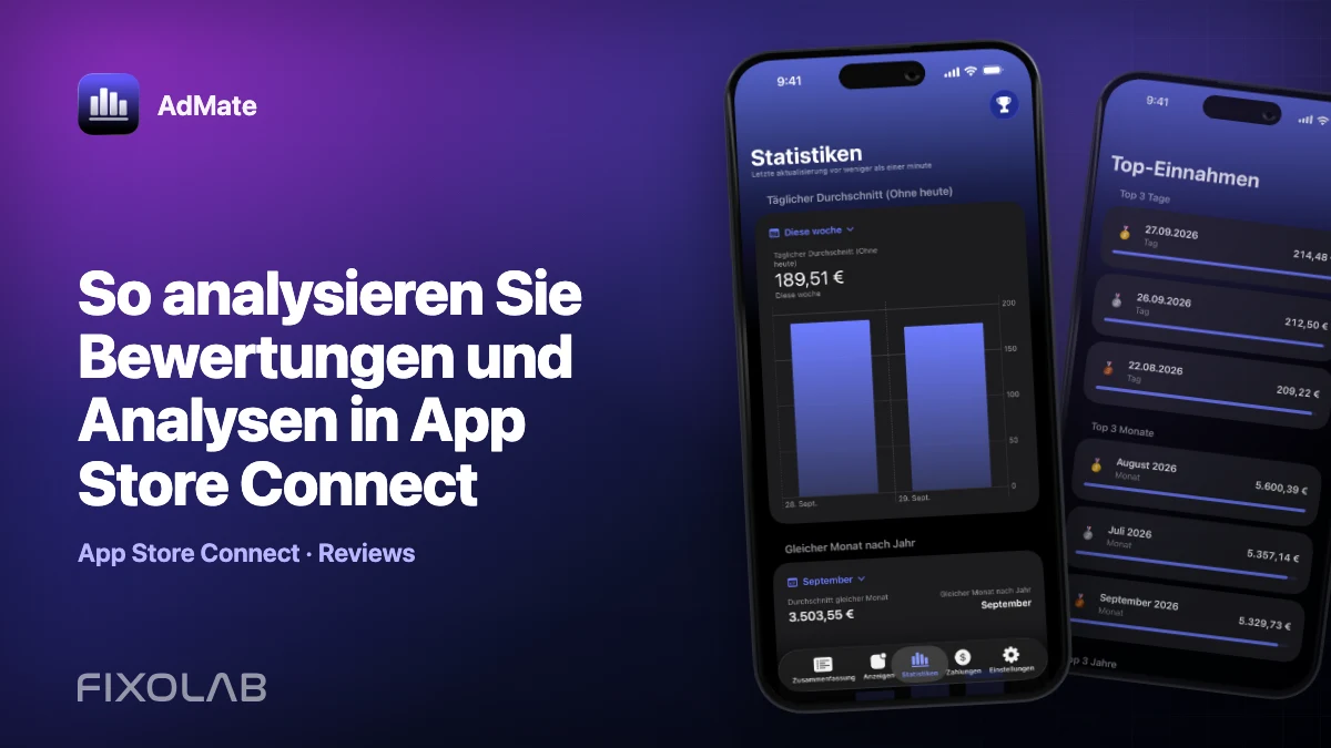 So analysieren Sie Bewertungen und Analysen in App Store Connect So analysieren Sie Bewertungen und Analysen in App Store Connect