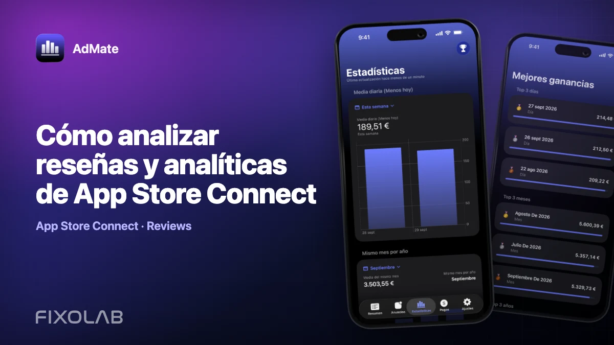Cómo analizar reseñas y analíticas de App Store Connect Cómo analizar reseñas y analíticas de App Store Connect