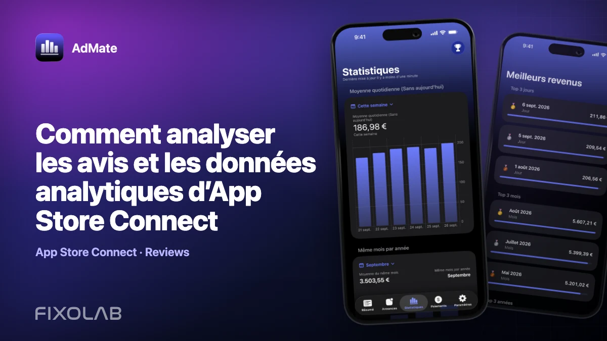 Comment analyser les avis et les données analytiques d’App Store Connect