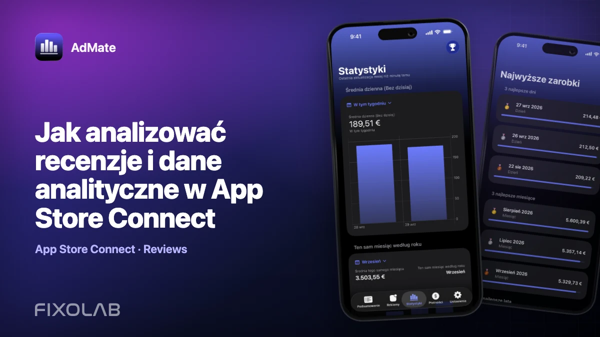 Jak analizować recenzje i dane analityczne w App Store Connect Jak analizować recenzje i dane analityczne w App Store Connect