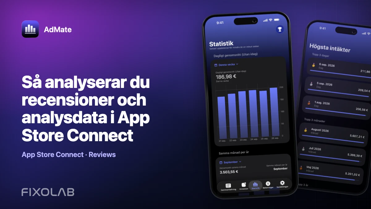 Så analyserar du recensioner och analysdata i App Store Connect