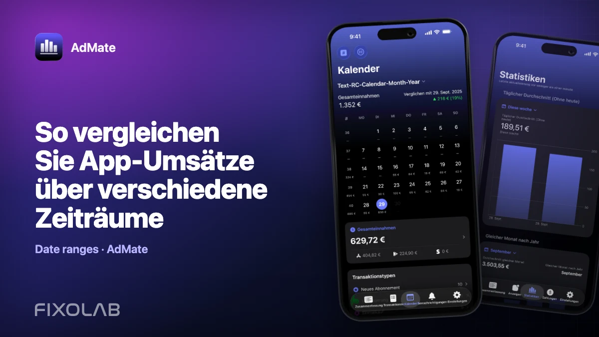 So vergleichen Sie App-Umsätze über verschiedene Zeiträume