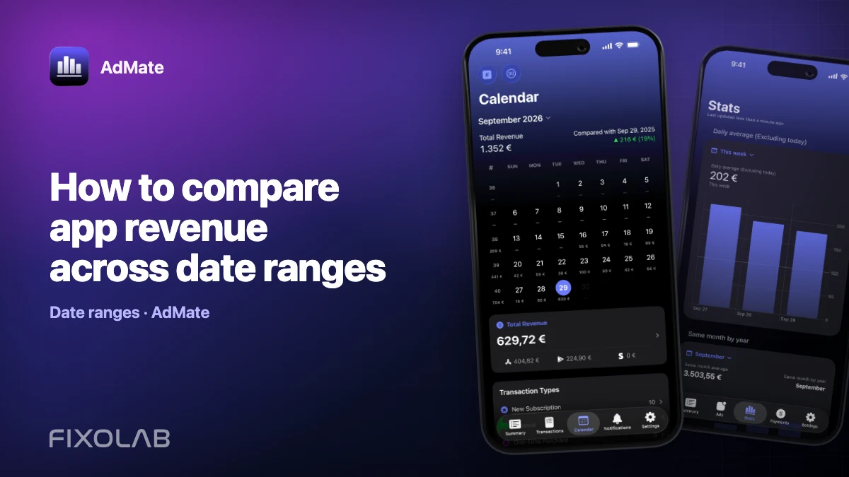 How to compare app revenue across date ranges