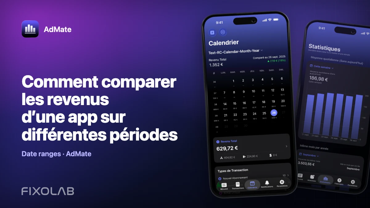 Comment comparer les revenus d’une app sur différentes périodes