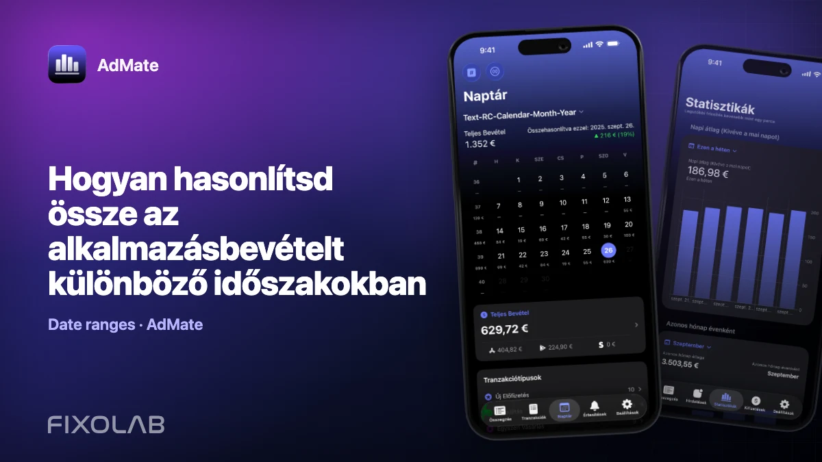 Hogyan hasonlítsd össze az alkalmazásbevételt különböző időszakokban