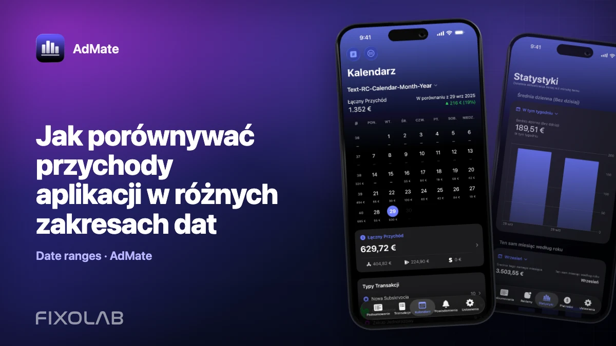 Jak porównywać przychody aplikacji w różnych zakresach dat