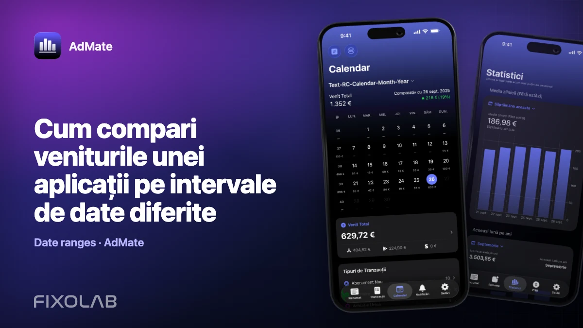 Cum compari veniturile unei aplicații pe intervale de date diferite