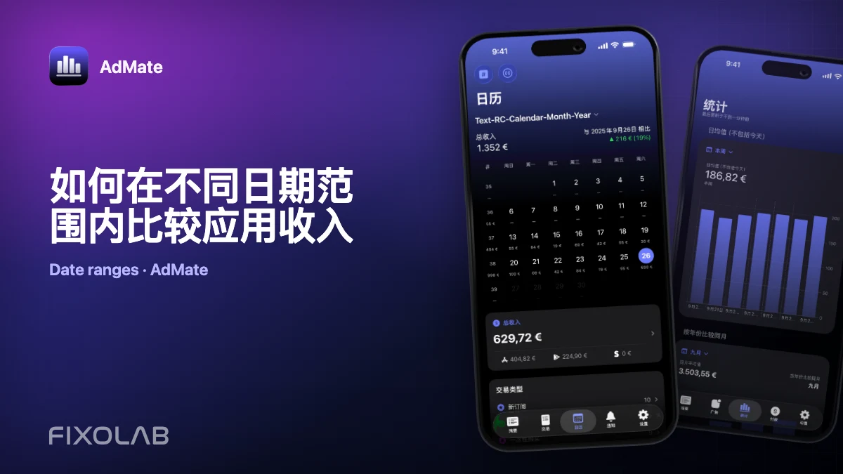 如何在不同日期范围内比较应用收入