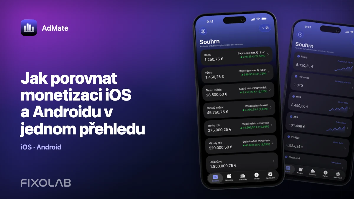 Jak porovnat monetizaci iOS a Androidu v jednom přehledu