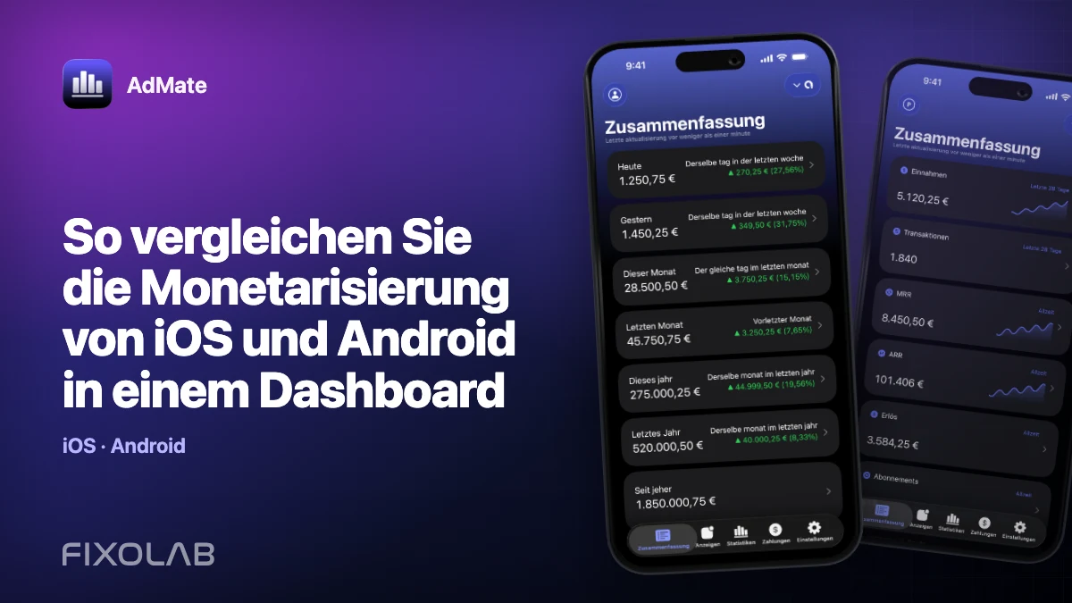 So vergleichen Sie die Monetarisierung von iOS und Android in einem Dashboard