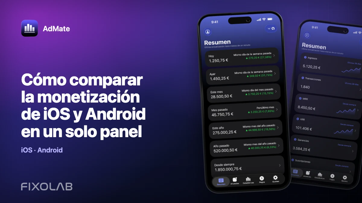 Cómo comparar la monetización de iOS y Android en un solo panel