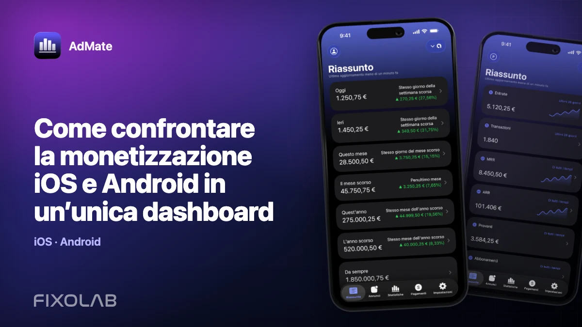 Come confrontare la monetizzazione iOS e Android in un’unica dashboard Come confrontare la monetizzazione iOS e Android in un’unica dashboard