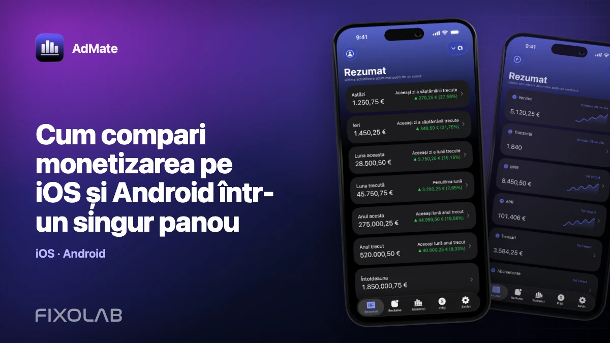 Cum compari monetizarea pe iOS și Android într-un singur panou