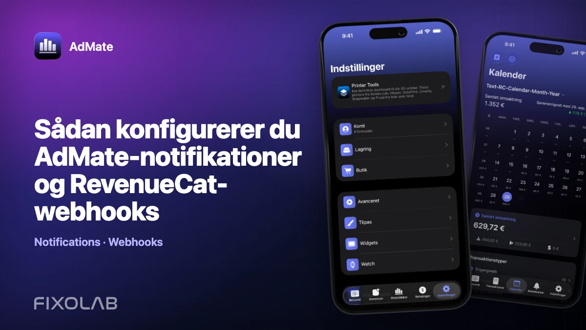 Sådan konfigurerer du AdMate-notifikationer og RevenueCat-webhooks Sådan konfigurerer du AdMate-notifikationer og RevenueCat-webhooks