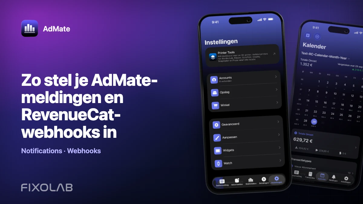 Zo stel je AdMate-meldingen en RevenueCat-webhooks in Zo stel je AdMate-meldingen en RevenueCat-webhooks in
