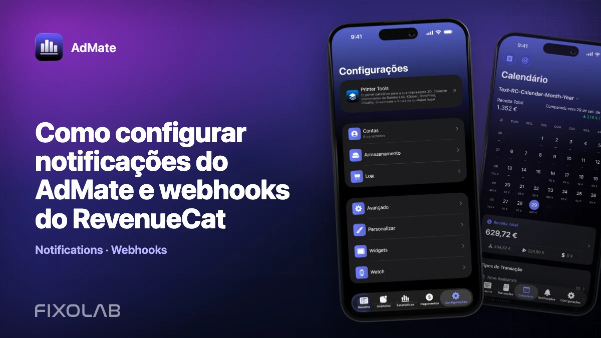 Como configurar notificações do AdMate e webhooks do RevenueCat Como configurar notificações do AdMate e webhooks do RevenueCat