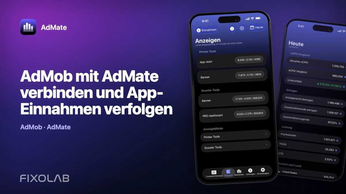 AdMob mit AdMate verbinden und App-Einnahmen verfolgen