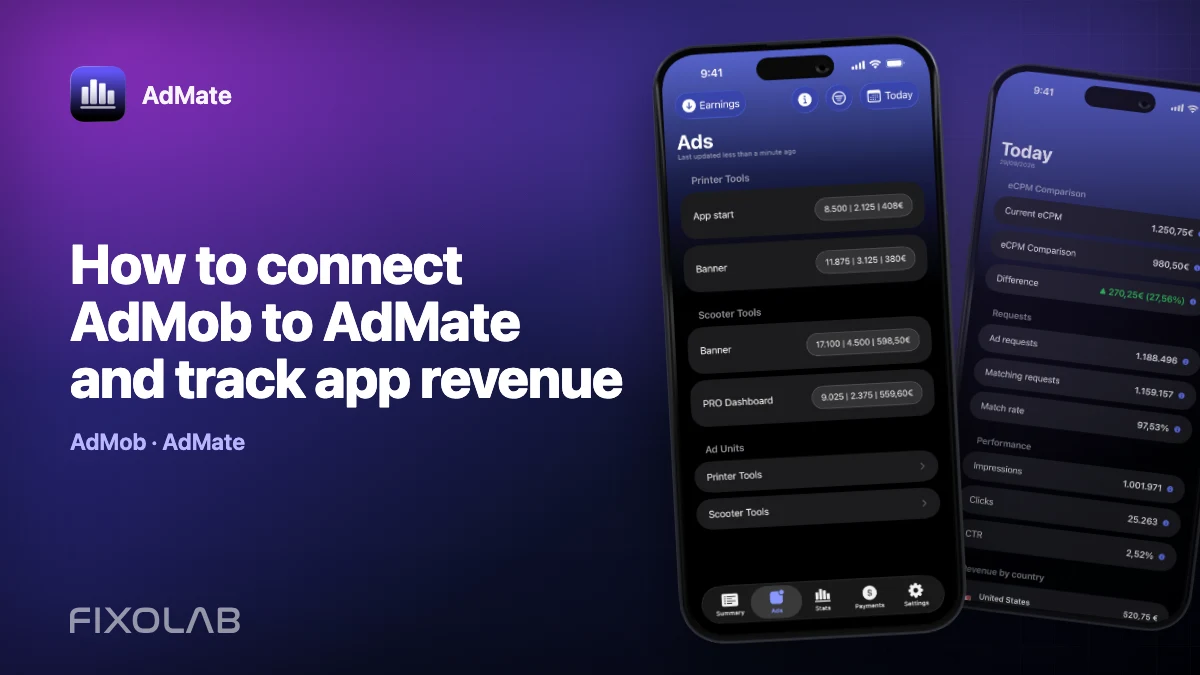 How to connect AdMob to AdMate and track app revenue