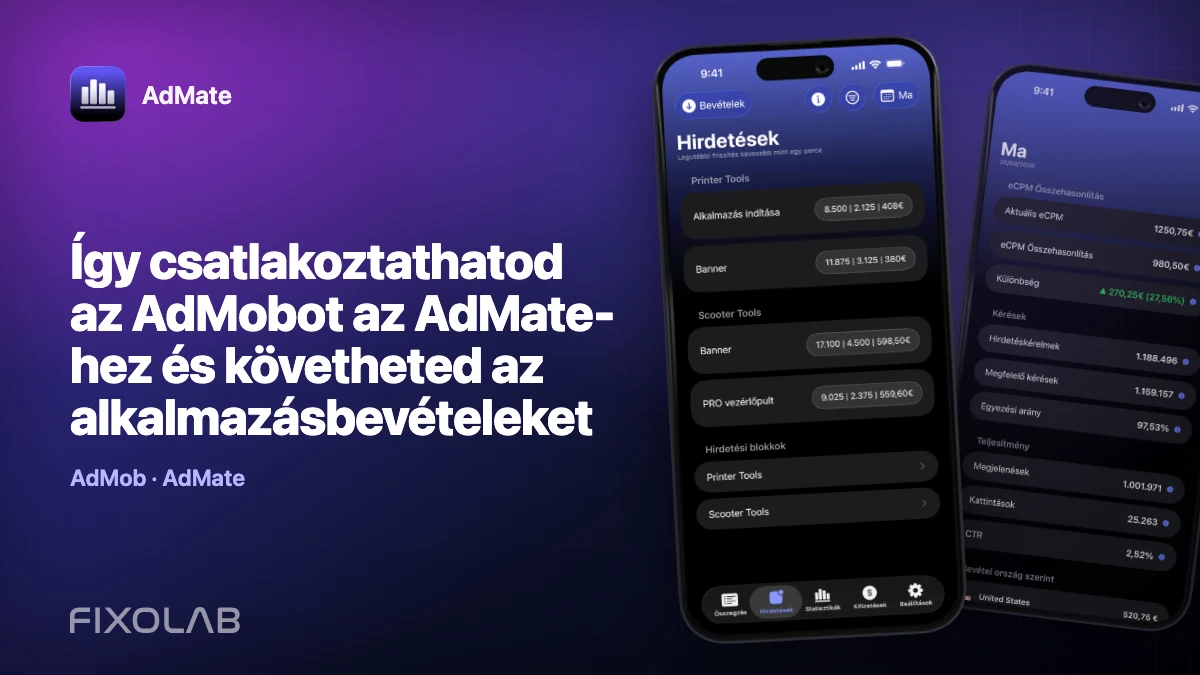 Így csatlakoztathatod az AdMobot az AdMate-hez és követheted az alkalmazásbevételeket