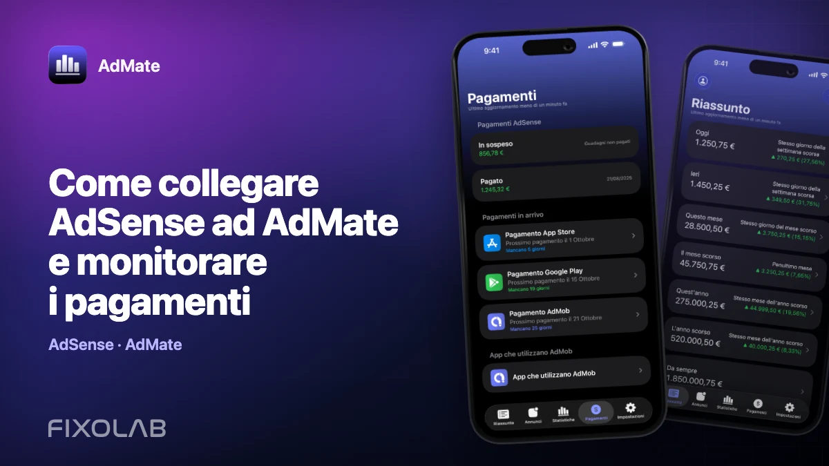 Come collegare AdSense ad AdMate e monitorare i pagamenti