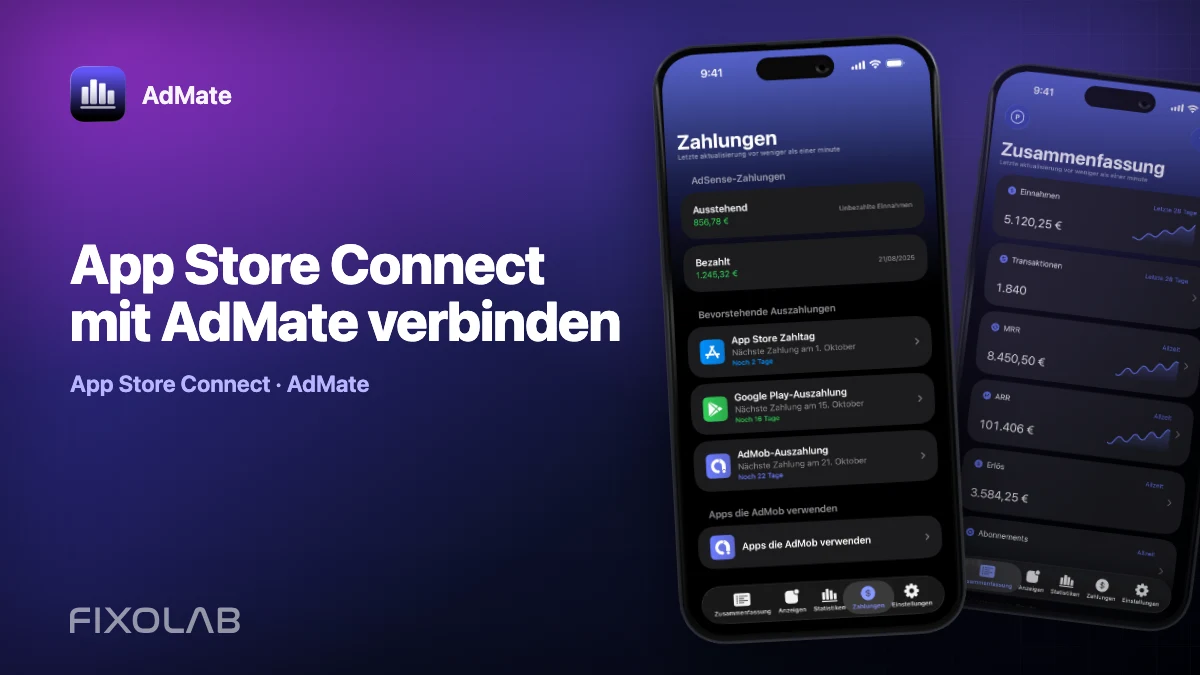 App Store Connect mit AdMate verbinden