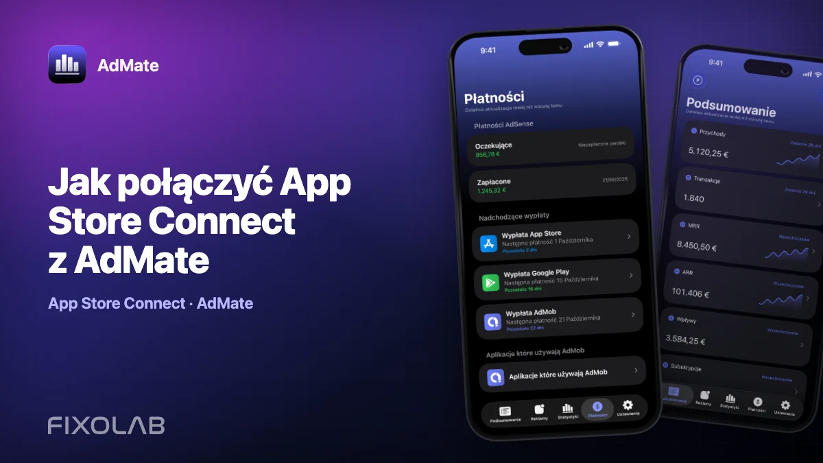 Jak połączyć App Store Connect z AdMate