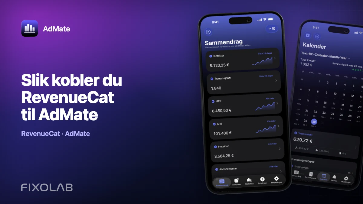 Slik kobler du RevenueCat til AdMate