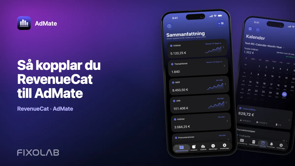 Så kopplar du RevenueCat till AdMate