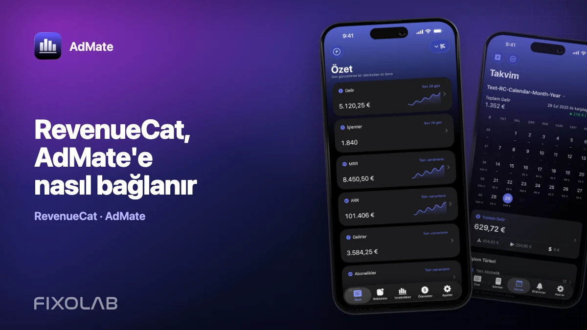 RevenueCat, AdMate'e nasıl bağlanır
