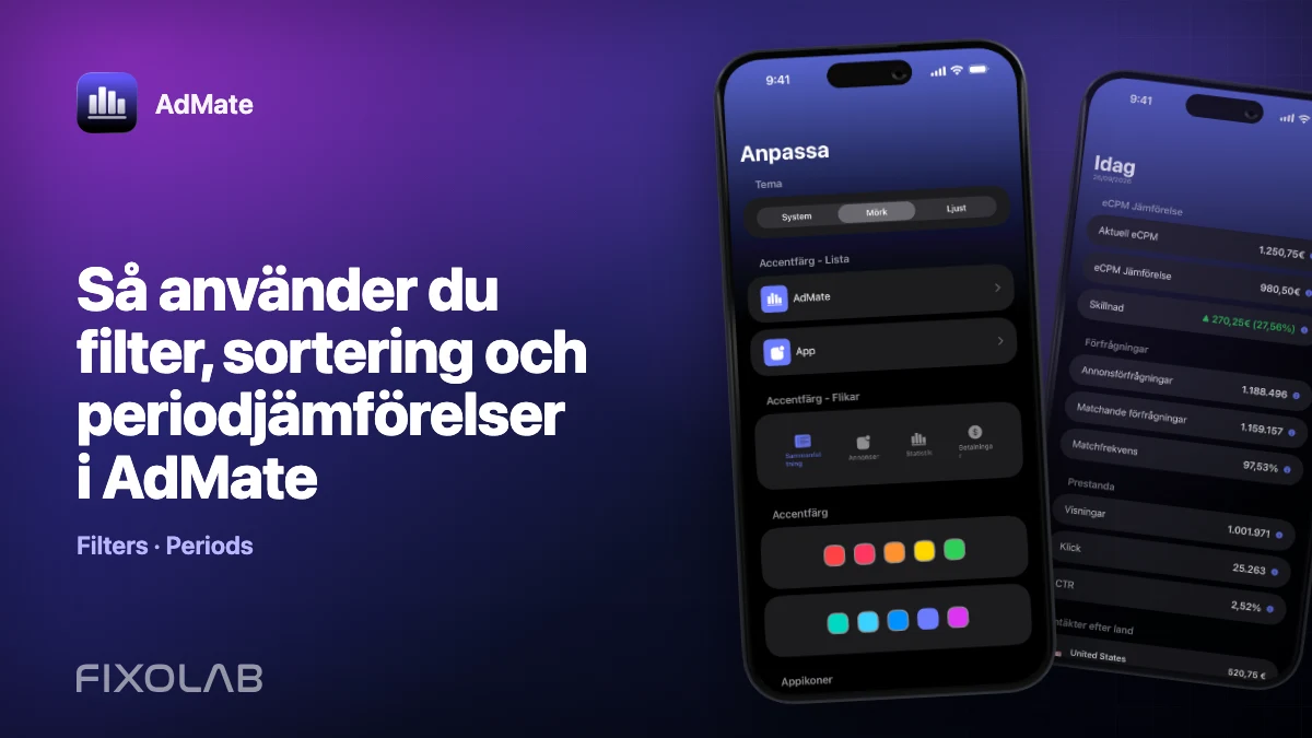 Så använder du filter, sortering och periodjämförelser i AdMate Så använder du filter, sortering och periodjämförelser i AdMate