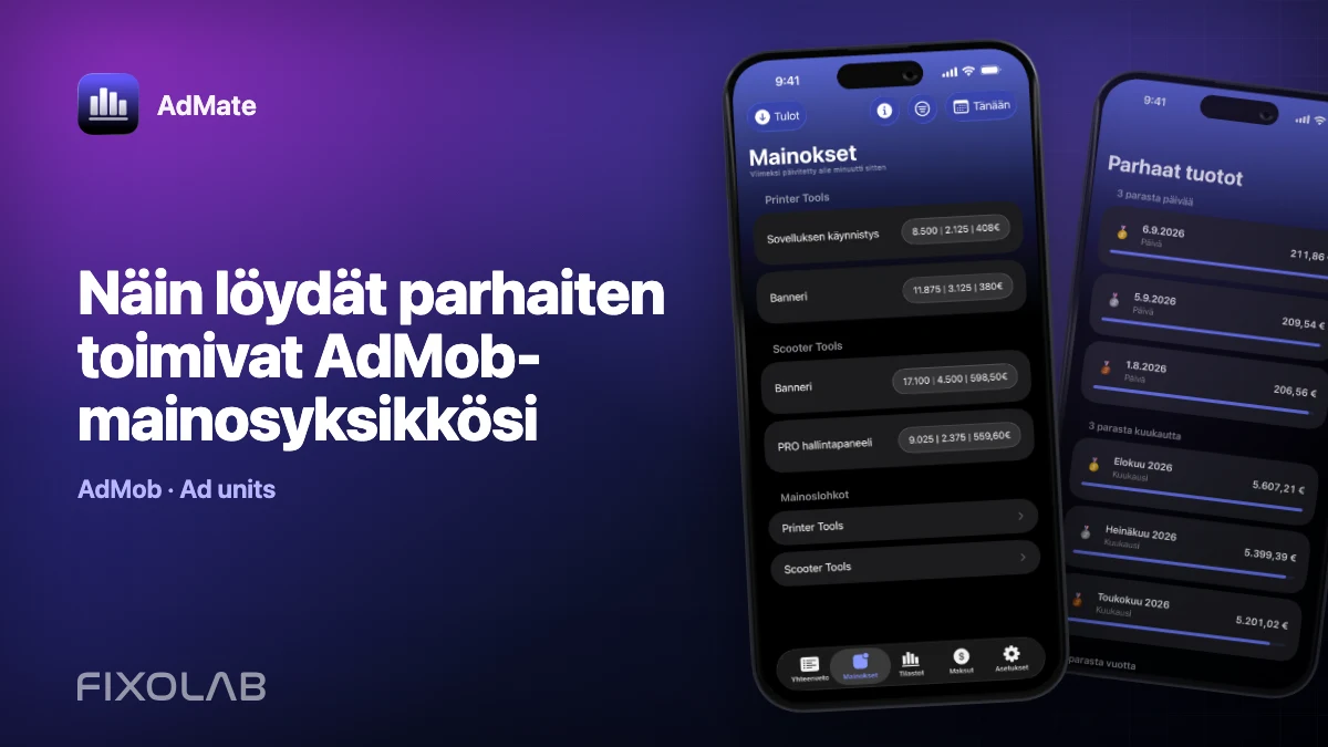 Näin löydät parhaiten toimivat AdMob-mainosyksikkösi Näin löydät parhaiten toimivat AdMob-mainosyksikkösi