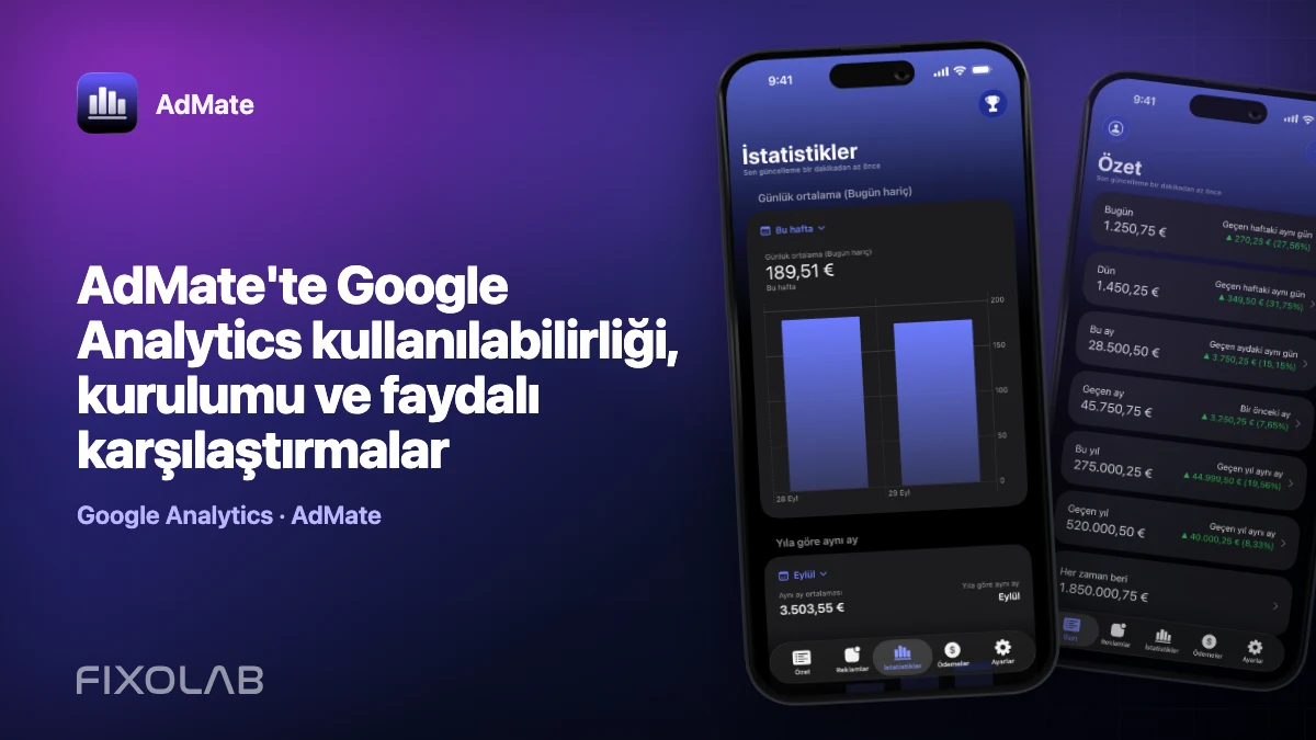 AdMate'te Google Analytics kullanılabilirliği, kurulumu ve faydalı karşılaştırmalar AdMate'te Google Analytics kullanılabilirliği, kurulumu ve faydalı karşılaştırmalar