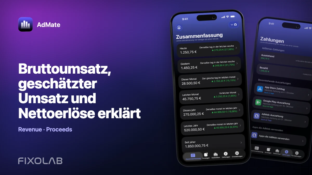 Bruttoumsatz, geschätzter Umsatz und Nettoerlöse erklärt