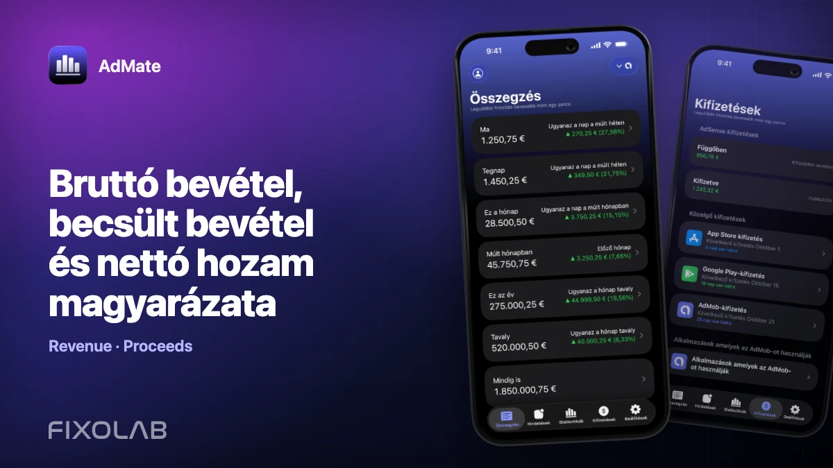 Bruttó bevétel, becsült bevétel és nettó hozam magyarázata