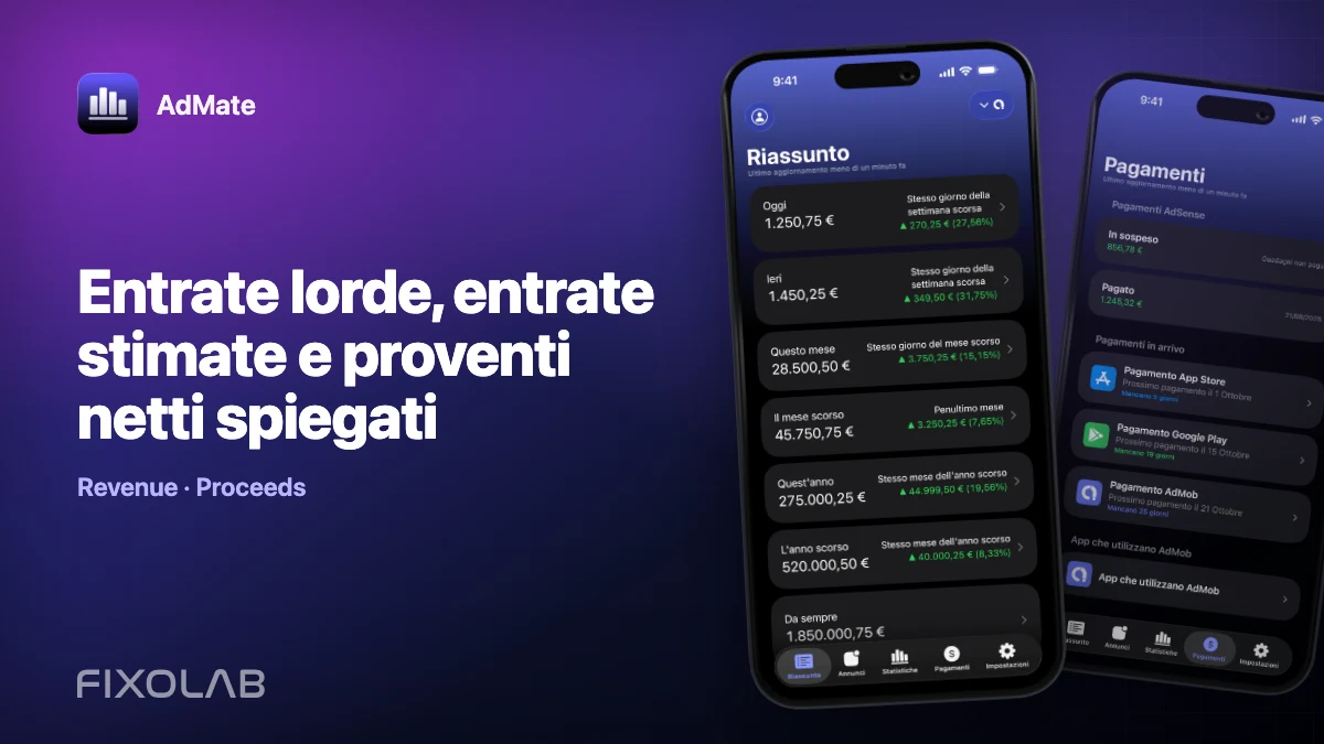Entrate lorde, entrate stimate e proventi netti spiegati Entrate lorde, entrate stimate e proventi netti spiegati