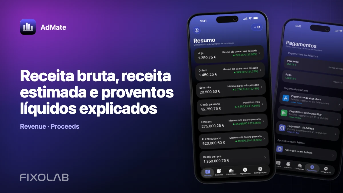 Receita bruta, receita estimada e proventos líquidos explicados