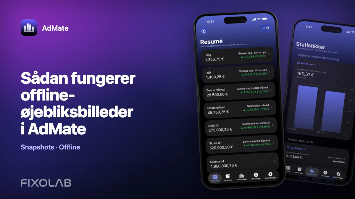 Sådan fungerer offline-øjebliksbilleder i AdMate