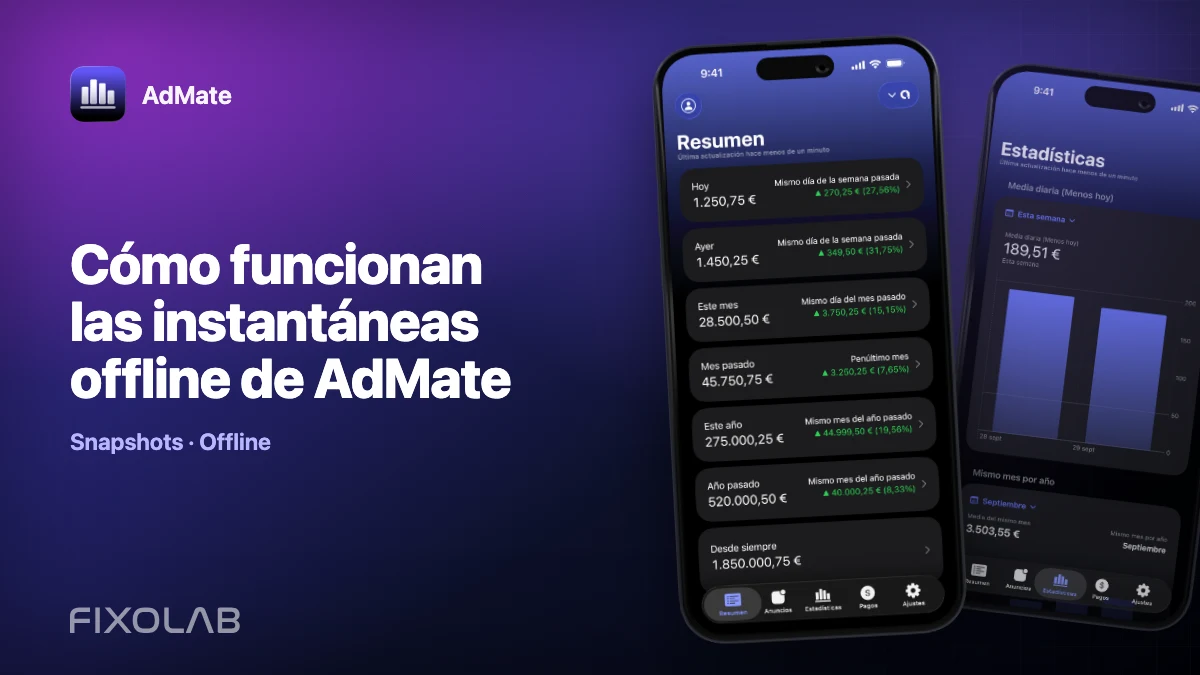 Cómo funcionan las instantáneas offline de AdMate