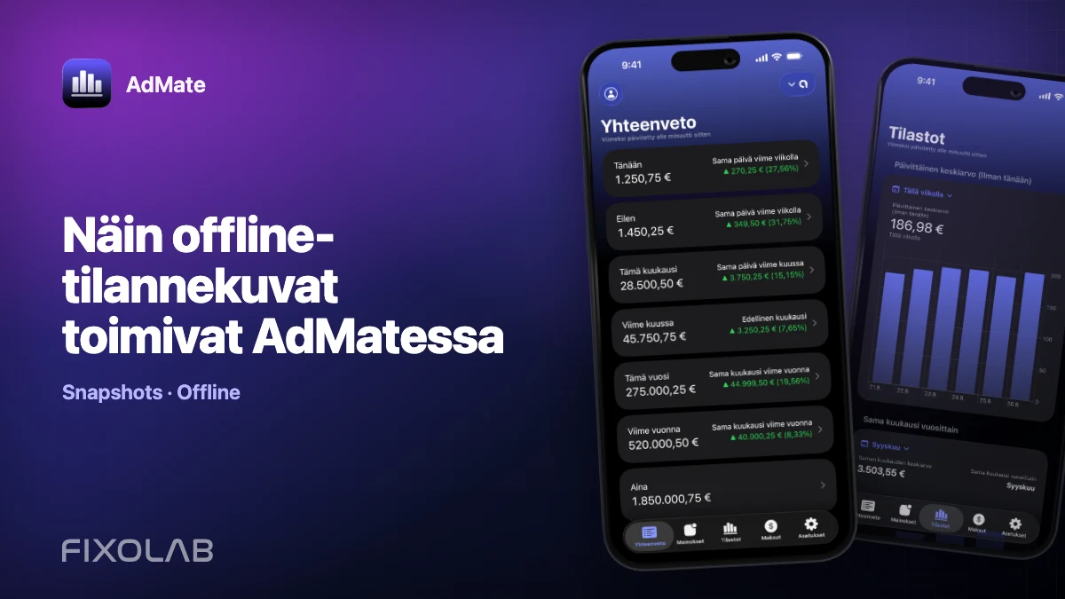 Näin offline-tilannekuvat toimivat AdMatessa Näin offline-tilannekuvat toimivat AdMatessa