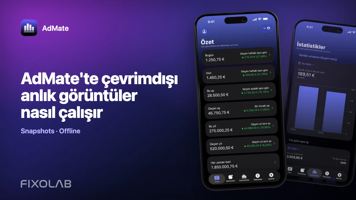 AdMate'te çevrimdışı anlık görüntüler nasıl çalışır