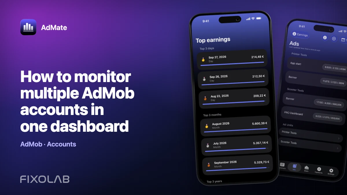 How to monitor multiple AdMob accounts in one dashboard