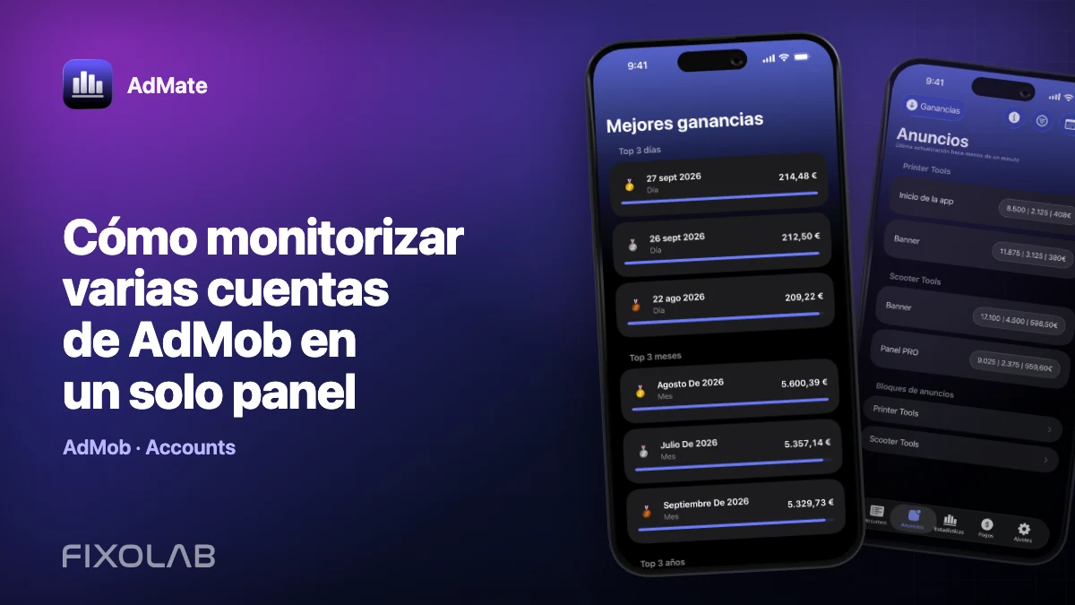 Cómo monitorizar varias cuentas de AdMob en un solo panel