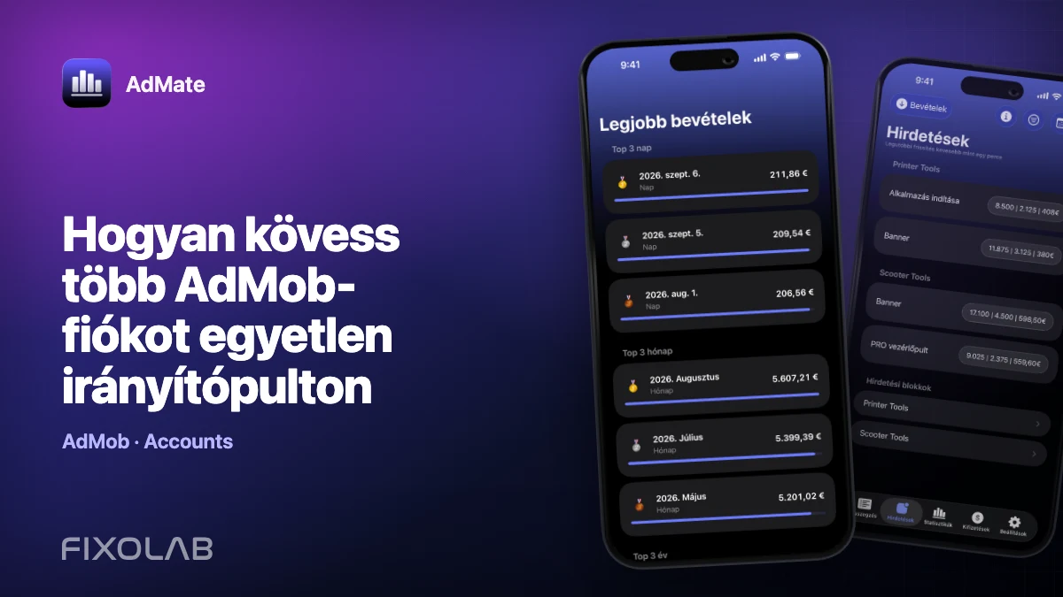 Hogyan kövess több AdMob-fiókot egyetlen irányítópulton